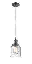 Innovations Lighting Small Bell 1-100 watt 5 inch Oil Rubbed Bronze Mini Pendant  Seedy glass 201COBG54