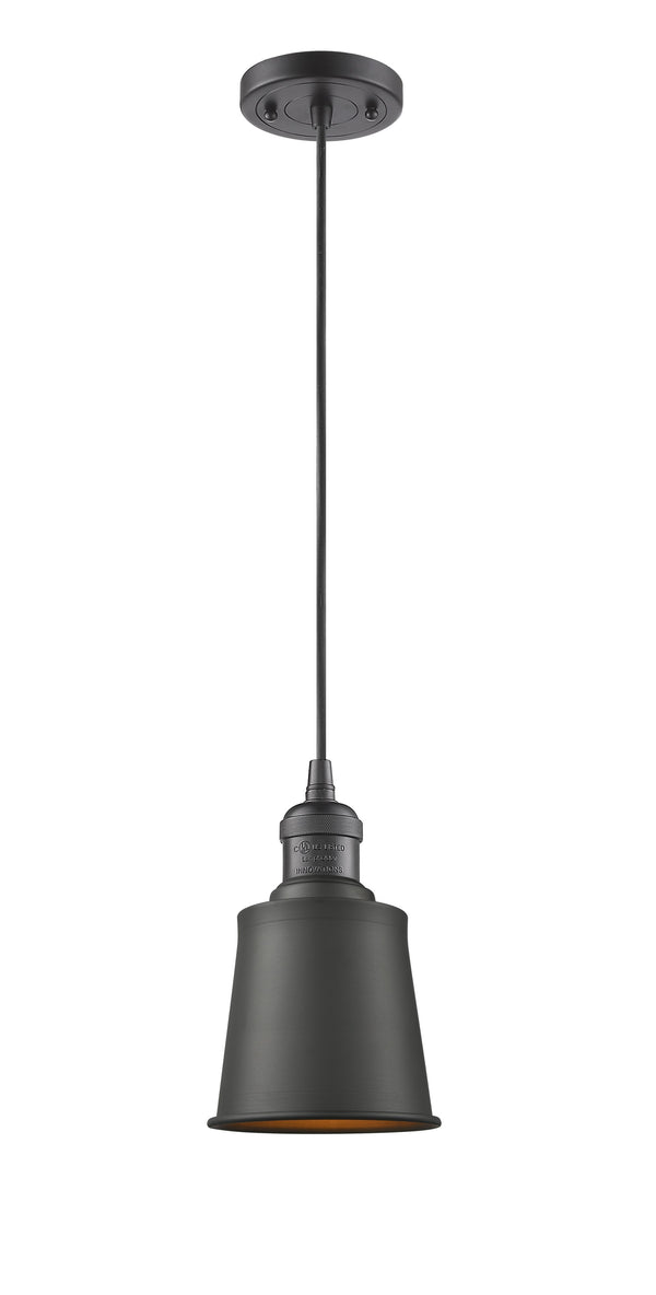 Innovations Lighting Addison 1-100 watt 5 inch Oil Rubbed Bronze Mini Pendant  Oil Rubbed Bronze Addison shades  201COBM9OB