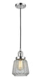 Innovations Lighting Chatham 1-100 watt 6 inch Polished Chrome Mini Pendant  Clear Fluted glass 201CPCG142