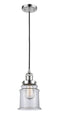 Innovations Lighting Canton 1-100 watt 6.5 inch Polished Chrome Mini Pendant  Clear glass 201CPCG182