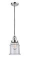 Innovations Lighting Canton 1-100 watt 6.5 inch Polished Chrome Mini Pendant  Seedy glass 201CPCG184