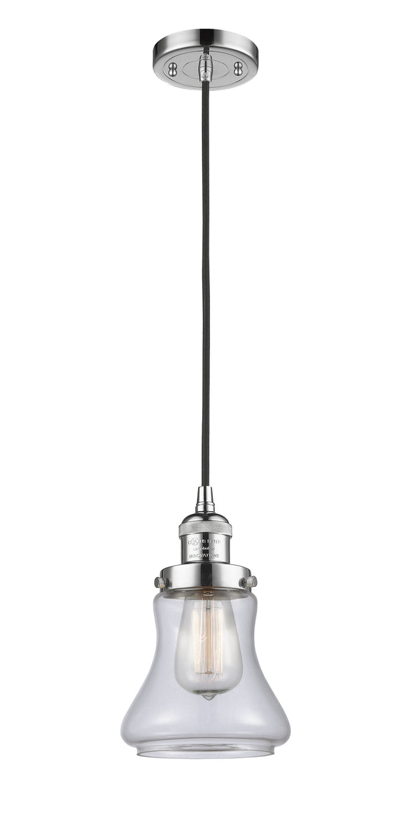 Innovations Lighting Bellmont 1-100 watt 6.5 inch Polished Chrome Mini Pendant  Clear glass 201CPCG192