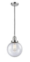 Innovations Lighting Beacon 1-100 watt 8 inch Antique Copper Mini Pendant  Seedy glass 201CPCG2048