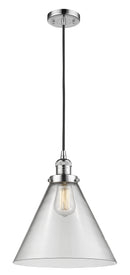 Innovations Lighting X-Large Cone 1-100 watt 12 inch Polished Chrome Mini Pendant  Clear glass 201CPCG42L