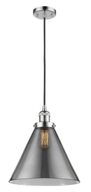 Innovations Lighting X-Large Cone 1-100 watt 12 inch Polished Chrome Mini Pendant  Smoked glass 201CPCG43L