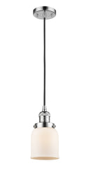 Innovations Lighting Small Bell 1-100 watt 5 inch Polished Chrome Mini Pendant  Matte White Cased glass 201CPCG51