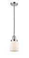 Innovations Lighting Small Bell 1-100 watt 5 inch Polished Chrome Mini Pendant  Matte White Cased glass 201CPCG51