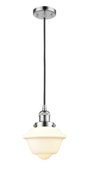 Innovations Lighting Small Oxford 1-100 watt 8 inch Polished Chrome Mini Pendant  Matte White Cased glass 201CPCG531