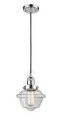 Innovations Lighting Small Oxford 1-100 watt 8 inch Polished Chrome Mini Pendant  Clear glass 201CPCG532