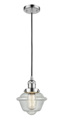 Innovations Lighting Small Oxford 1-100 watt 8 inch Polished Chrome Mini Pendant  Seedy glass 201CPCG534