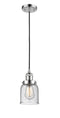 Innovations Lighting Small Bell 1-100 watt 8 inch Antique Copper Mini Pendant  Seedy glass 201CPCG54