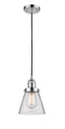 Innovations Lighting Small Cone 1-100 watt 6 inch Polished Chrome Mini Pendant  Clear glass 201CPCG62