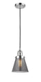 Innovations Lighting Small Cone 1-100 watt 6 inch Polished Chrome Mini Pendant  Smoked glass 201CPCG63