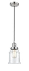 Innovations Lighting Canton 1-100 watt 6.5 inch Polished Nickel Mini Pendant  Clear glass 201CPNG182