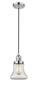 Innovations Lighting Bellmont 1-100 watt 6.5 inch Polished Nickel Mini Pendant  Clear glass 201CPNG192