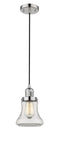 Innovations Lighting Bellmont 1-100 watt 6.5 inch Polished Nickel Mini Pendant  Clear glass 201CPNG192