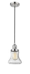 Innovations Lighting Bellmont 1-100 watt 6.5 inch Polished Nickel Mini Pendant  Seedy glass 201CPNG194