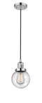 Innovations Lighting Beacon 1-100 watt 6 inch Polished Nickel Mini Pendant  Seedy glass 201CPNG2046