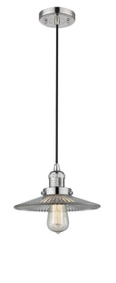 Innovations Lighting Halophane 1-100 watt 10 inch Polished Nickel Mini Pendant  Halophane glass 201CPNG2