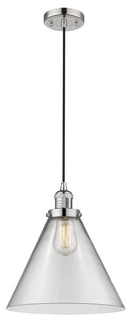 Innovations Lighting X-Large Cone 1-100 watt 12 inch Polished Nickel Mini Pendant  Clear glass 201CPNG42L