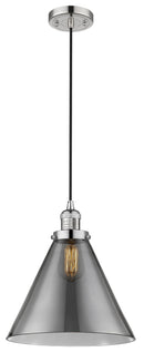 Innovations Lighting X-Large Cone 1-100 watt 12 inch Polished Nickel Mini Pendant  Smoked glass 201CPNG43L