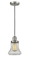 Innovations Lighting Bellmont 1-100 watt 6.5 inch Brushed Satin Nickel Mini Pendant  Seedy glass 201CSNG194