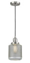 Innovations Lighting Stanton 1-100 watt 6 inch Brushed Satin Nickel Mini Pendant  Vintage Wire Mesh glass 201CSNG262