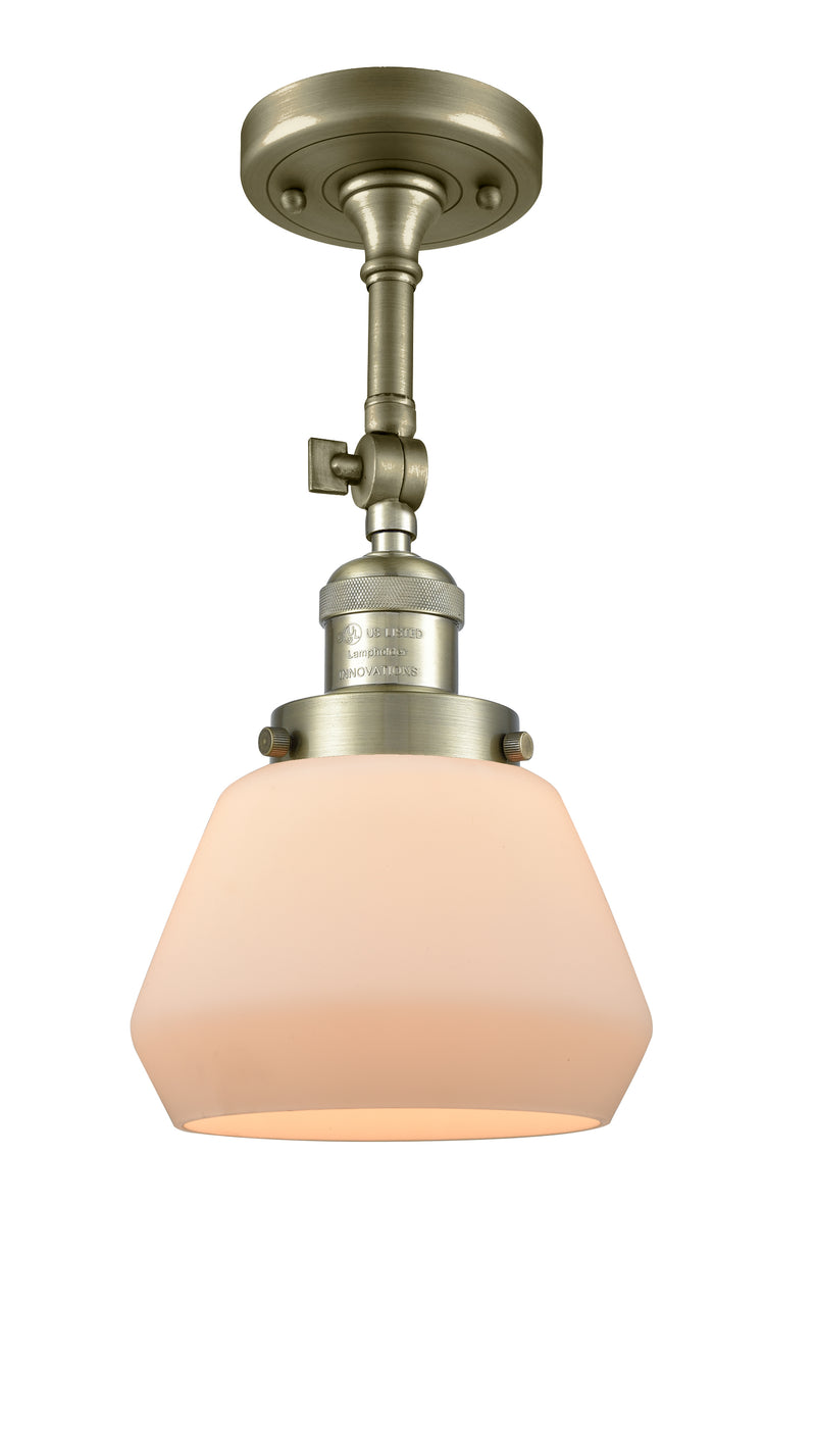 Innovations Lighting Fulton 1 Light Semi-Flush Mount Part Of The Franklin Restoration Collection 201F-AB-G171-LED