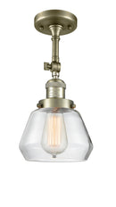 Innovations Lighting Fulton 1 Light Semi-Flush Mount Part Of The Franklin Restoration Collection 201F-AB-G172