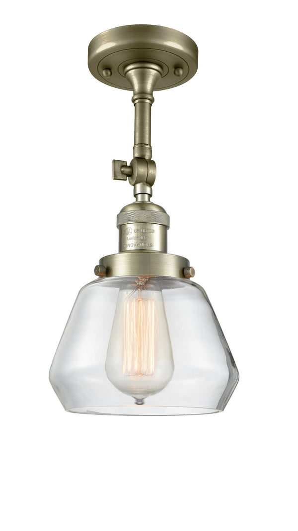 Innovations Lighting Fulton 1 Light Semi-Flush Mount Part Of The Franklin Restoration Collection 201F-AB-G172-LED