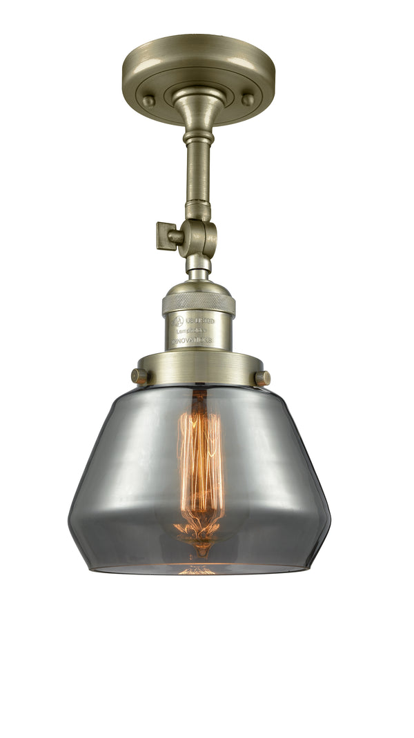 Innovations Lighting Fulton 1 Light Semi-Flush Mount Part Of The Franklin Restoration Collection 201F-AB-G173