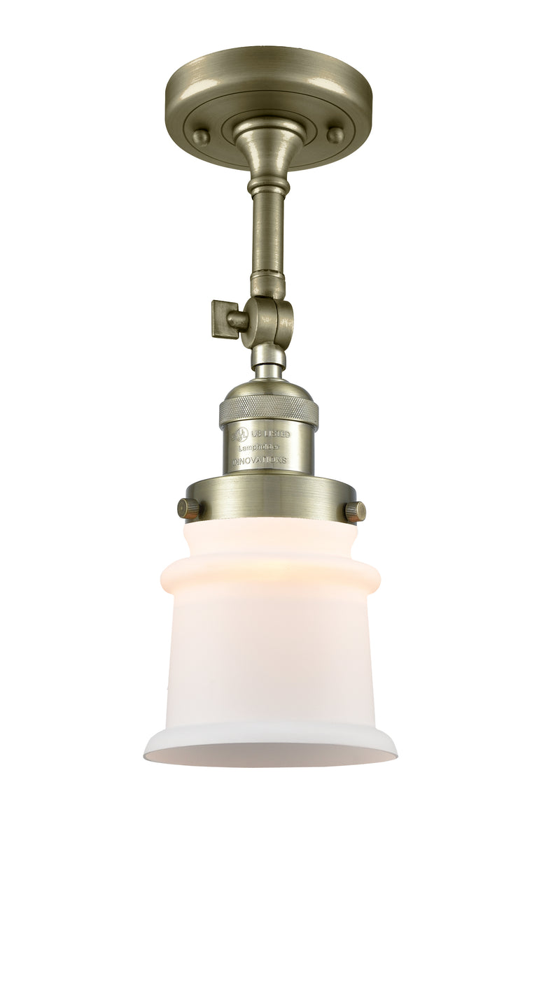 Innovations Lighting Small Canton 1 Light Semi-Flush Mount Part Of The Franklin Restoration Collection 201F-AB-G181S