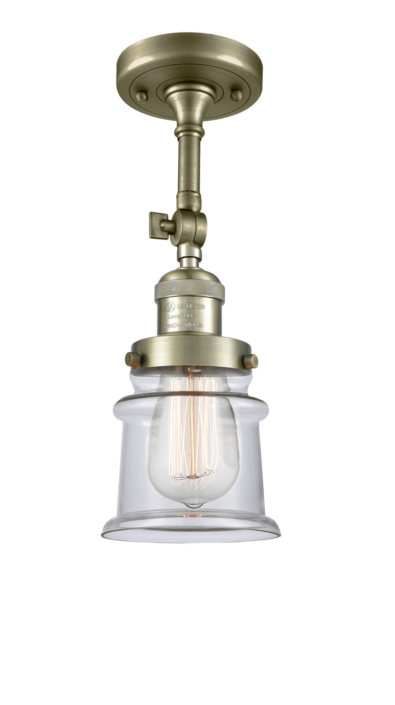 Innovations Lighting Small Canton 1 Light Semi-Flush Mount Part Of The Franklin Restoration Collection 201F-AB-G182S