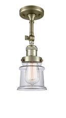 Innovations Lighting Small Canton 1 Light Semi-Flush Mount Part Of The Franklin Restoration Collection 201F-AB-G182S-LED