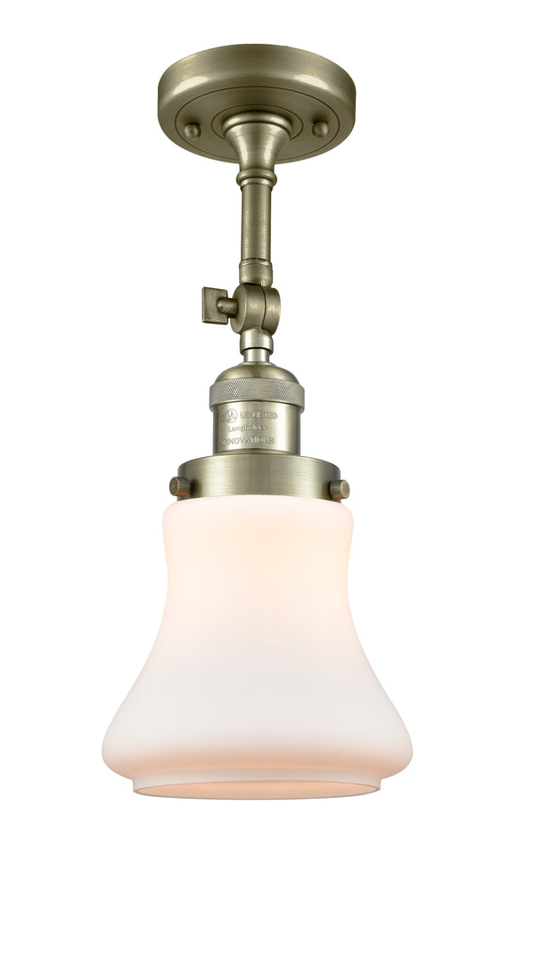 Innovations Lighting Bellmont 1 Light Semi-Flush Mount Part Of The Franklin Restoration Collection 201F-AB-G191-LED