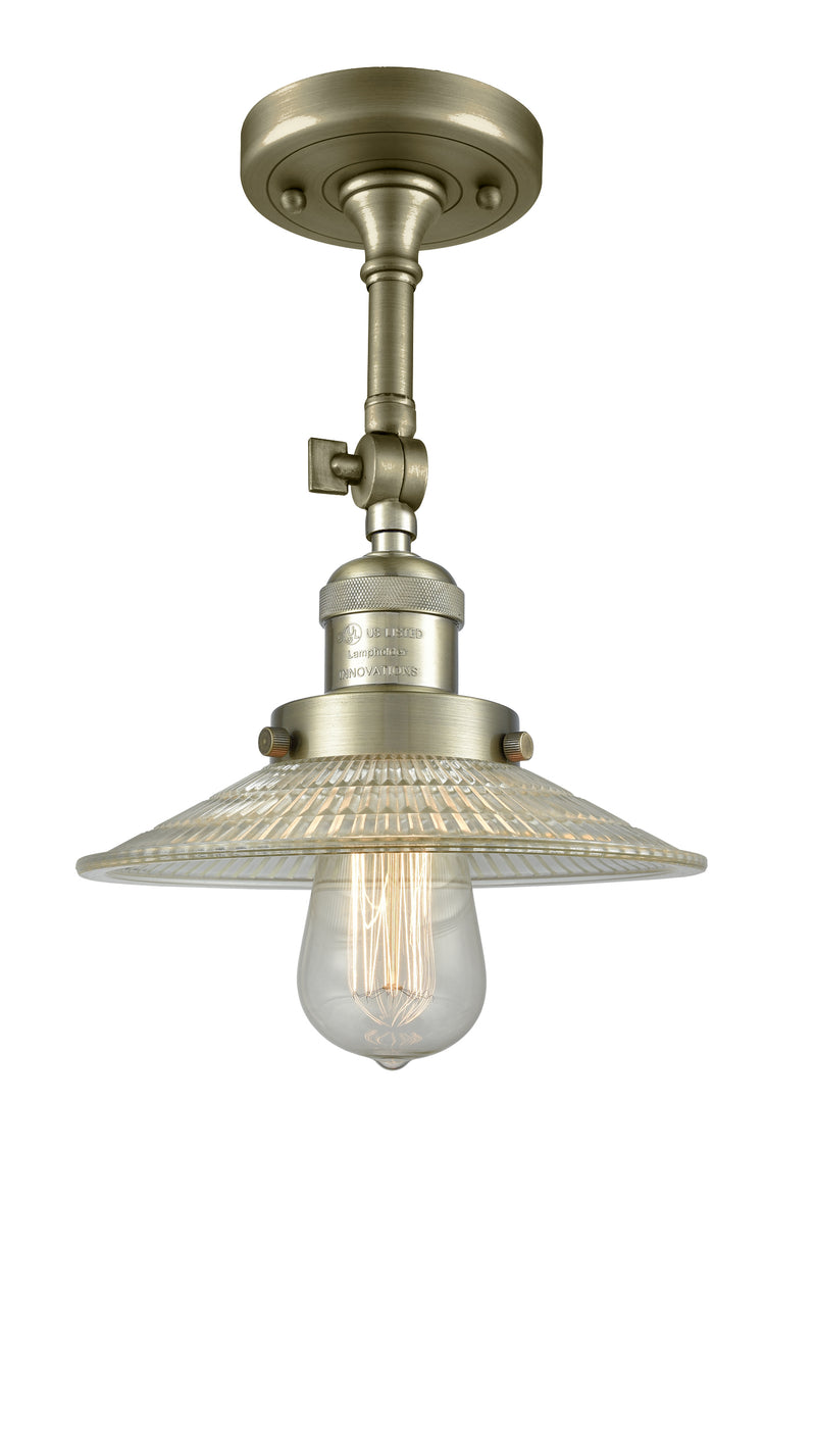 Innovations Lighting Halophane 1 Light Semi-Flush Mount Part Of The Franklin Restoration Collection 201F-AB-G2