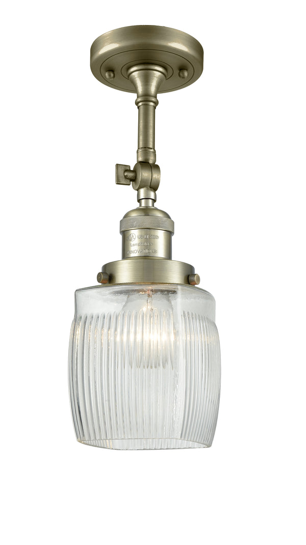 Innovations Lighting Colton 1 Light Semi-Flush Mount Part Of The Franklin Restoration Collection 201F-AB-G302-LED