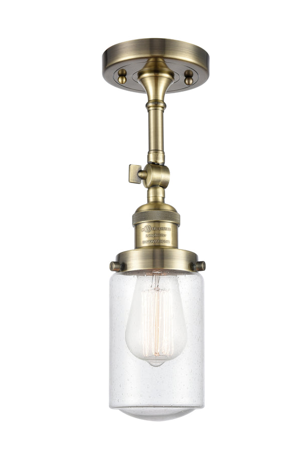 Innovations Lighting Dover 1 Light Semi-Flush Mount Part Of The Franklin Restoration Collection 201F-AB-G314-LED