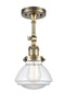 Innovations Lighting Olean 1 Light Semi-Flush Mount Part Of The Franklin Restoration Collection 201F-AB-G322-LED