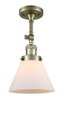 Innovations Lighting Large Cone 1 Light Semi-Flush Mount Part Of The Franklin Restoration Collection 201F-AB-G41