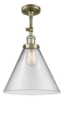 Innovations Lighting X-Large Cone 1 Light Semi-Flush Mount Part Of The Franklin Restoration Collection 201F-AB-G42-L