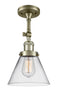 Innovations Lighting Large Cone 1 Light Semi-Flush Mount Part Of The Franklin Restoration Collection 201F-AB-G42