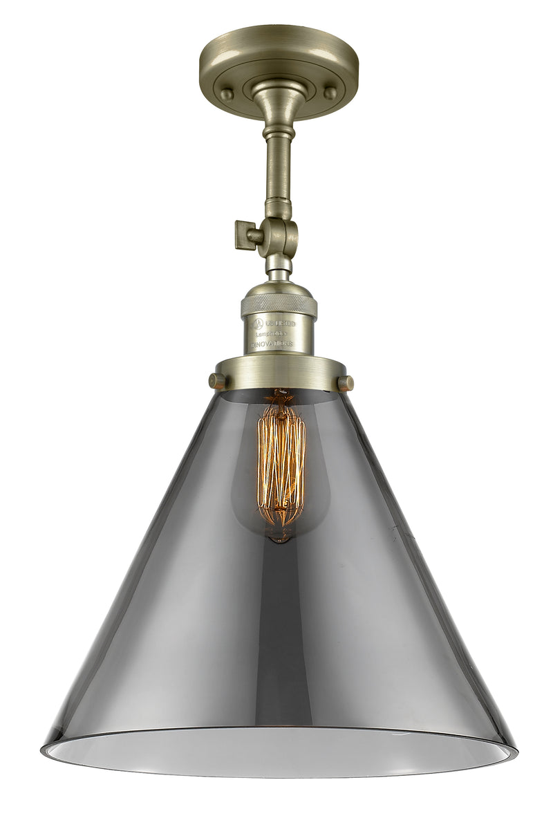 Innovations Lighting X-Large Cone 1 Light Semi-Flush Mount Part Of The Franklin Restoration Collection 201F-AB-G43-L