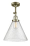 Innovations Lighting X-Large Cone 1 Light Semi-Flush Mount Part Of The Franklin Restoration Collection 201F-AB-G44-L