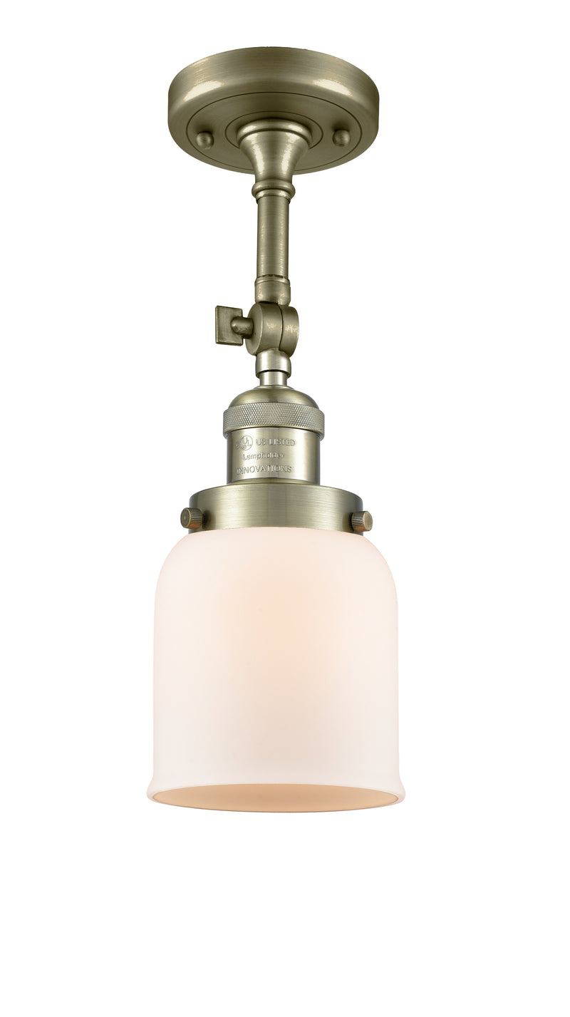 Innovations Lighting Small Bell 1 Light Semi-Flush Mount Part Of The Franklin Restoration Collection 201F-AB-G51