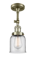 Innovations Lighting Small Bell 1 Light Semi-Flush Mount Part Of The Franklin Restoration Collection 201F-AB-G52