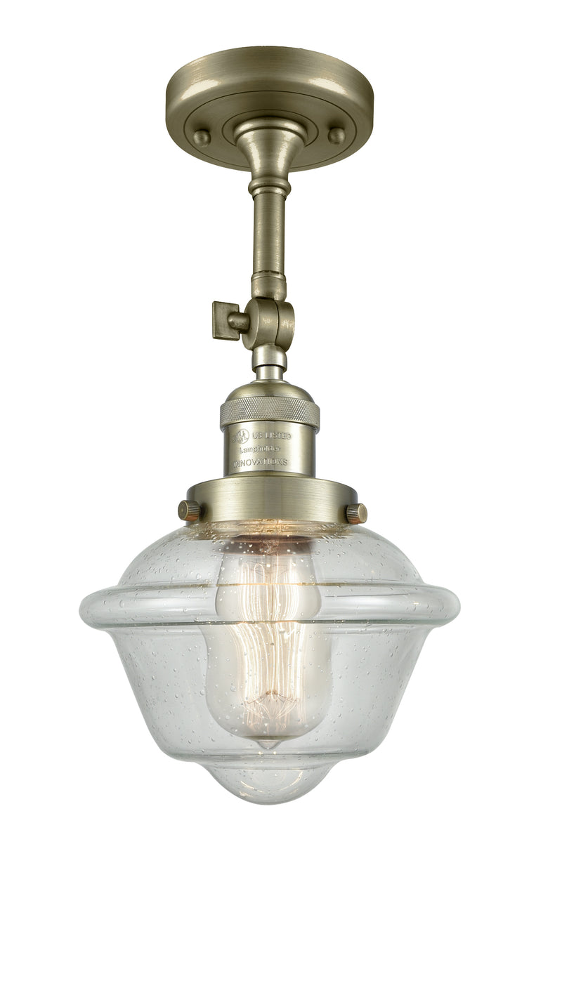 Innovations Lighting Small Oxford 1 Light Semi-Flush Mount Part Of The Franklin Restoration Collection 201F-AB-G534-LED