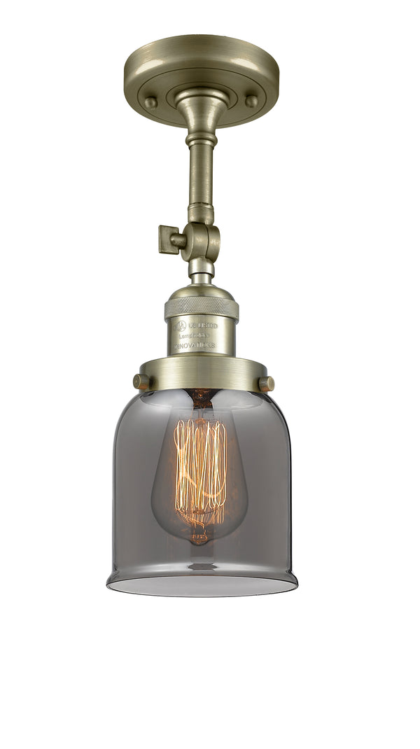 Innovations Lighting Small Bell 1 Light Semi-Flush Mount Part Of The Franklin Restoration Collection 201F-AB-G53