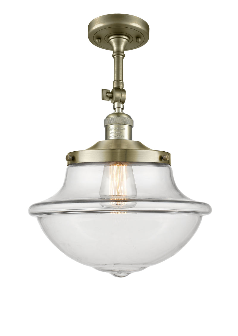 Innovations Lighting Oxford 1 Light 11.75" Semi-Flush Mount 201F-AB-G542