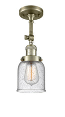 Innovations Lighting Small Bell 1 Light Semi-Flush Mount Part Of The Franklin Restoration Collection 201F-AB-G54